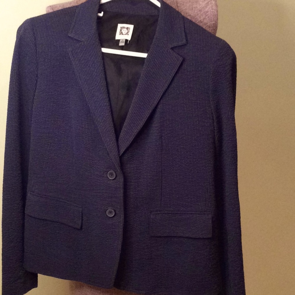 Anne Klein Seersucker Blazer
